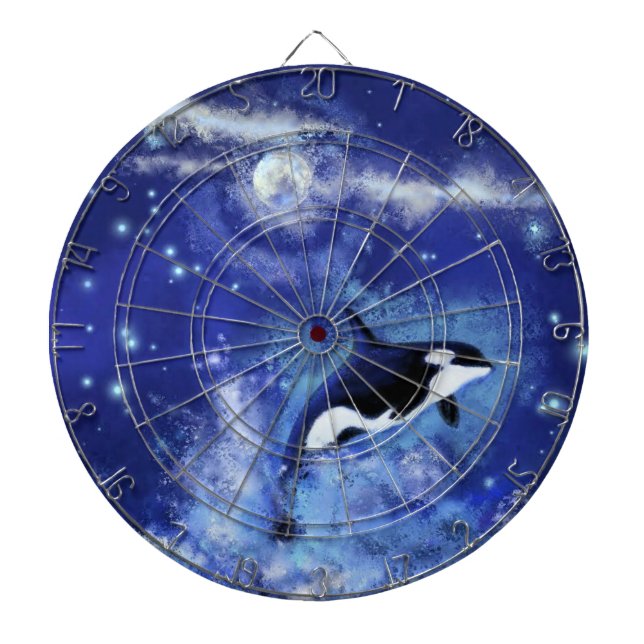Killer Whale på Full Moon Dart Board - Blue Darttavla (Framsidan)