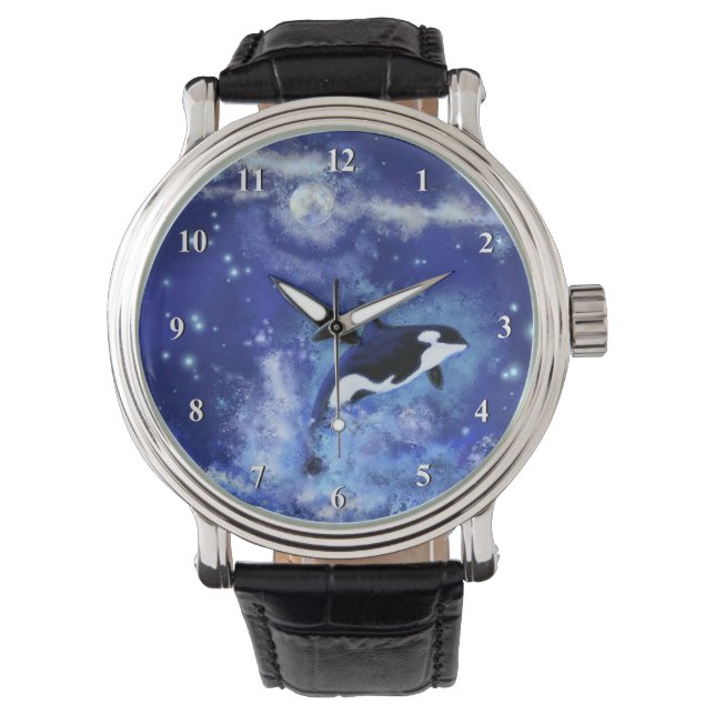 Killer Whale på Full Moon Watch Armbandsur (Framsida)
