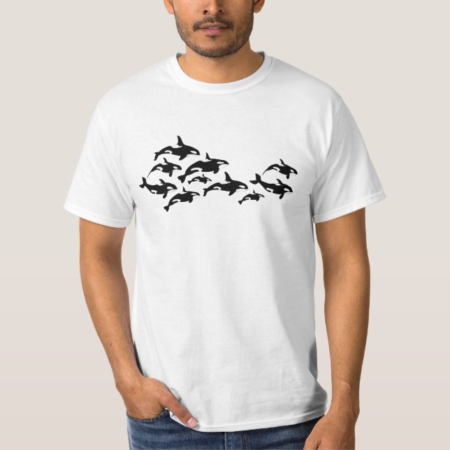 Killer Whale Pod Graphic T Shirt (Framsida)