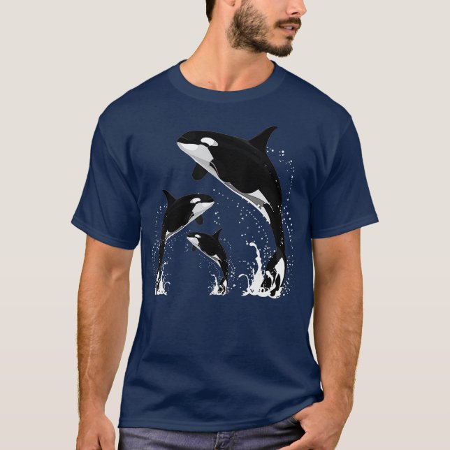 Killer Whale presenterar Jumping Orca Killer Whale T Shirt (Framsida)