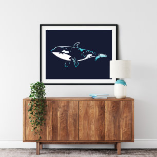 Killer Whale Print Skriv ut Killer Whale Wall Poster