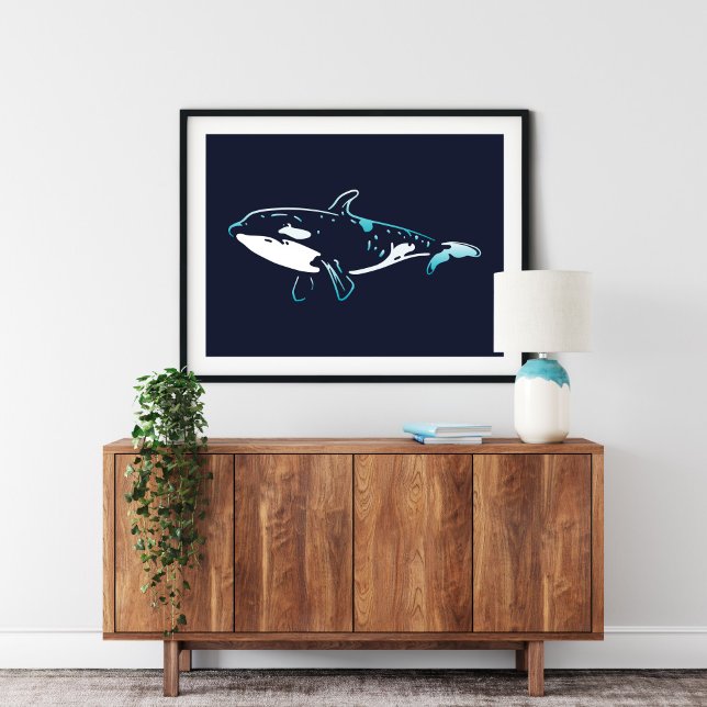 Killer Whale Print | Skriv ut Killer Whale Wall Poster (Killer Whale Print | Killer Whale Wall Print by TinkPrints)