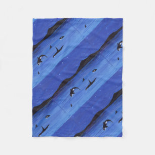 Killer Whales Fleecefilt