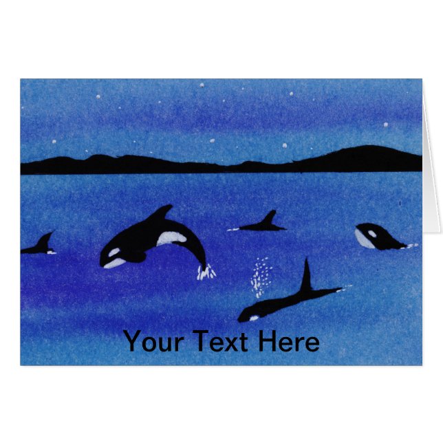Killer Whales Hälsningskort (Framsidan Horizontal)