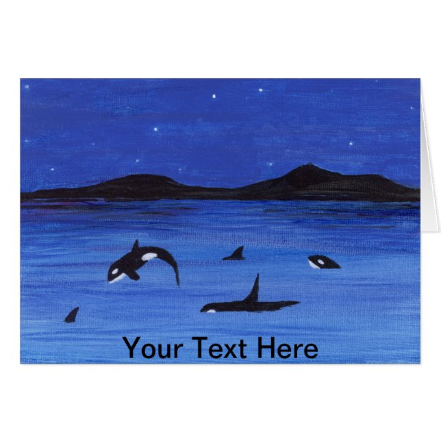 Killer Whales Hälsningskort (Framsidan Horizontal)