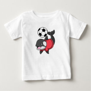 Killerval som fotbollsspelare med fotboll t shirt