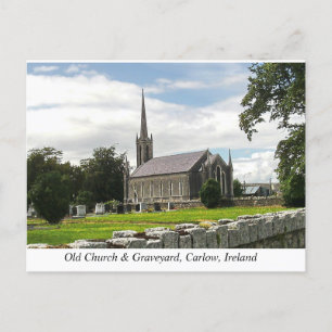 Killeshin Church & Graveyard, nära Carlow, Irland Helg Vykort