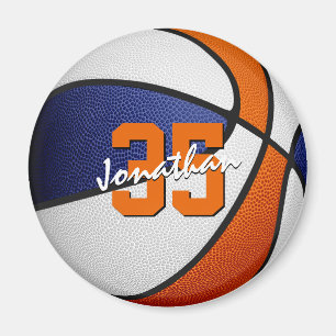 killflickor Blue orange Team färg basketball Magnet
