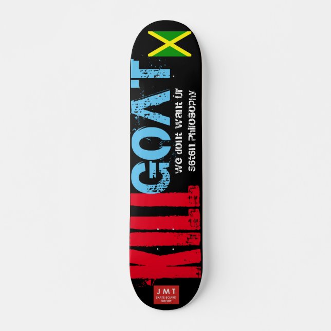 KILLGOAT Skateboard, 7¾ tum Deck Mini Skateboard Bräda 18,5 Cm (Framsida)
