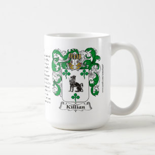 Killian, ursprung, det menande och vapenskölden kaffemugg