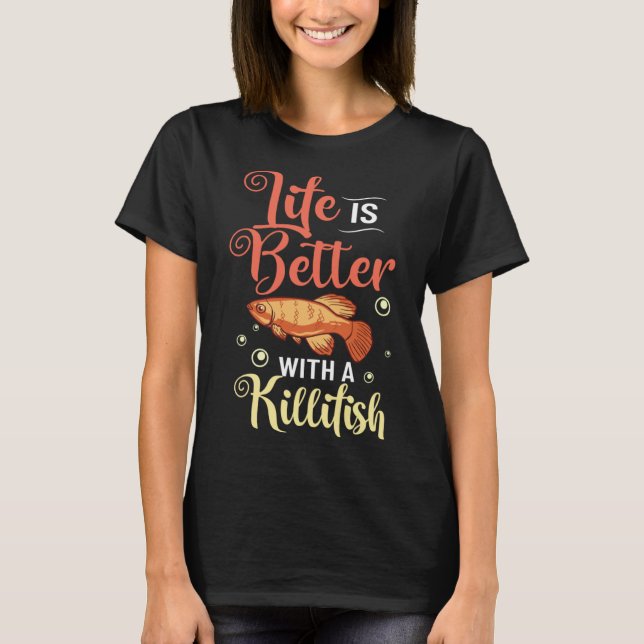 Killifish Clown Fish Aquarium Food Tank  Own T Shirt (Framsida)
