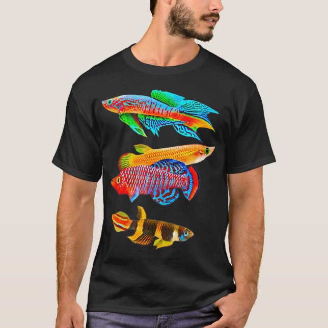 Killifish Egg Breeders Aquarium Fish Tank Owners T Shirt (Framsida)