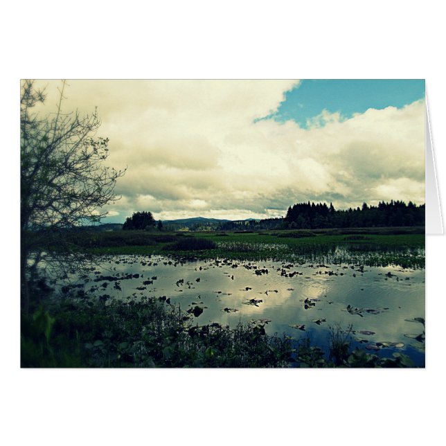 Killin Wetlands-reflektion Hälsningskort (Framsidan Horizontal)