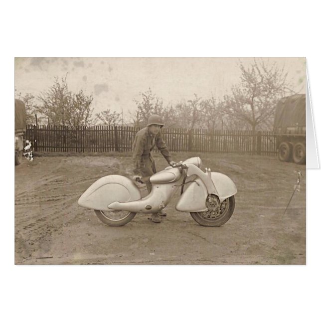 KILLINGER & FREUND-MOTORCYCLE. HÄLSNINGSKORT (Framsidan Horizontal)