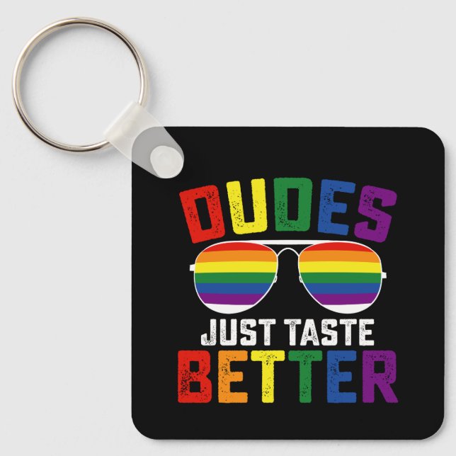 Killinger Smakar Bara Bättre Roligt Gay LGBT Pride Nyckelring (Framsida)
