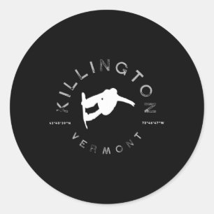 Killington Retro Vintage Graphic Snowboard Runt Klistermärke