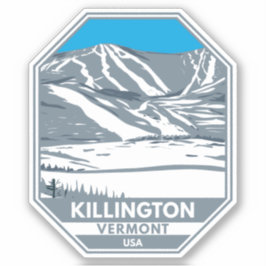 Killington Ski Area Winter Vermont Klistermärken
