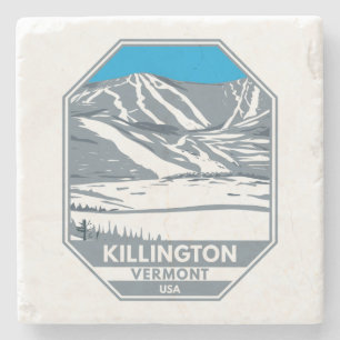 Killington Ski Area Winter Vermont Stenunderlägg