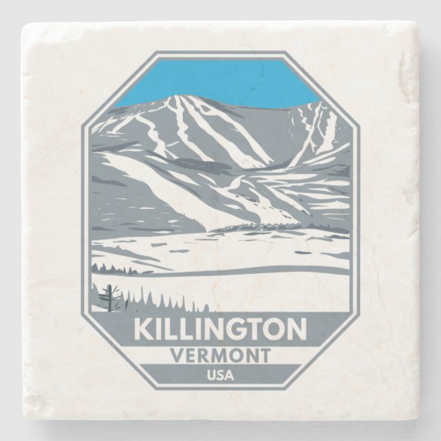 Killington Ski Area Winter Vermont Stenunderlägg (Framsidan)