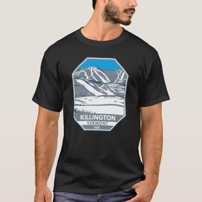 Killington Ski Area Winter Vermont  T Shirt (Framsida)