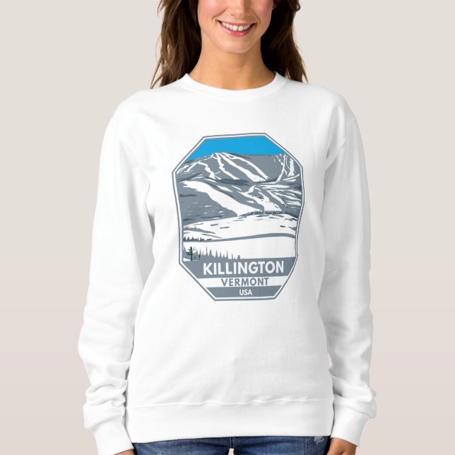 Killington Ski Area Winter Vermont T Shirt (Framsida)