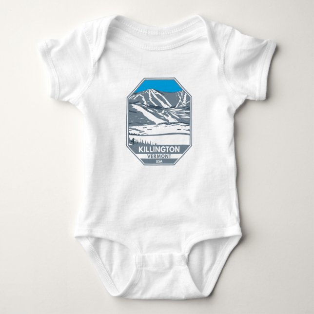 Killington Ski Area Winter Vermont T Shirt (Framsida)