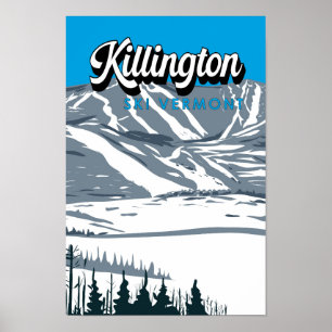 Killington Ski Area Winter Vermont-Vintage Poster
