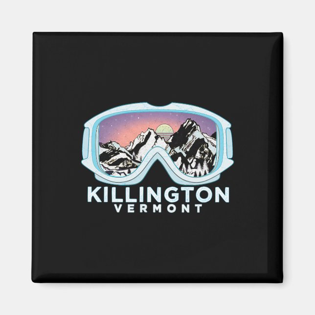 Killington Ski Design Killington, Vt Skidning Snö  Magnet (Framsidan)