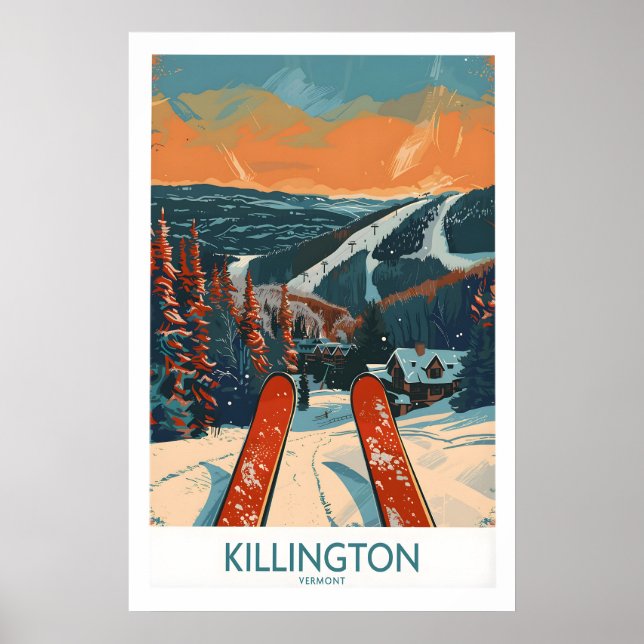 Killington skidtryck - Vermont 1 Poster (Framsidan)