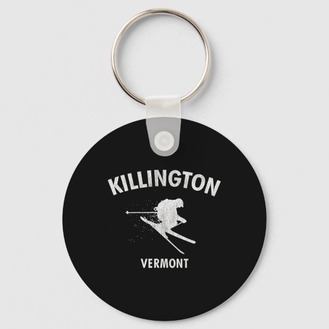 Killington Skiing Tee Vermont Ski Nyckelring (Framsida)
