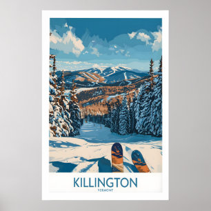 Killington Väggkonst- Vermont Skidtryck 1 Poster