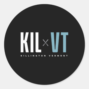 Killington Vermont Graphic Ski Runt Klistermärke