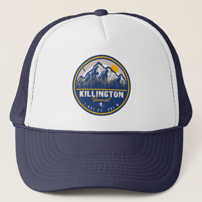 Killington Vermont Retro Sunset Ski Souvenirs 80-t Keps (Framsida)