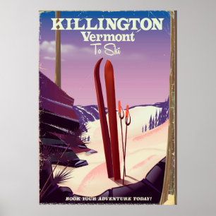 Killington, Vermont Ski-reseutskrift. Poster