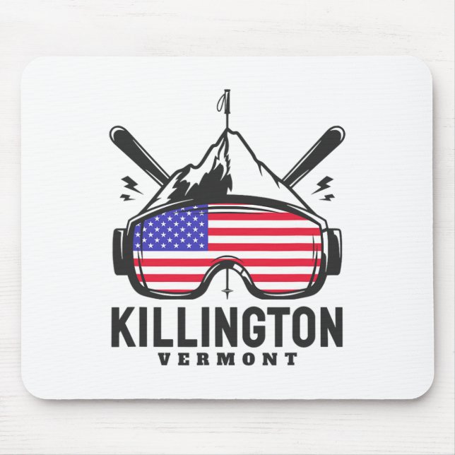 Killington Vermont Ski Retro Skiing Musmatta (Framsidan)