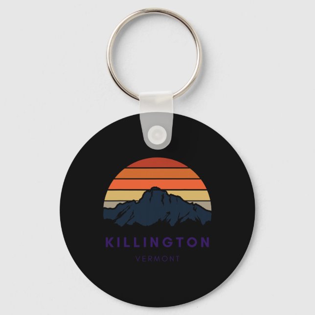 Killington Vermont Skiing Snowboarding Hikers Gift Nyckelring (Framsida)