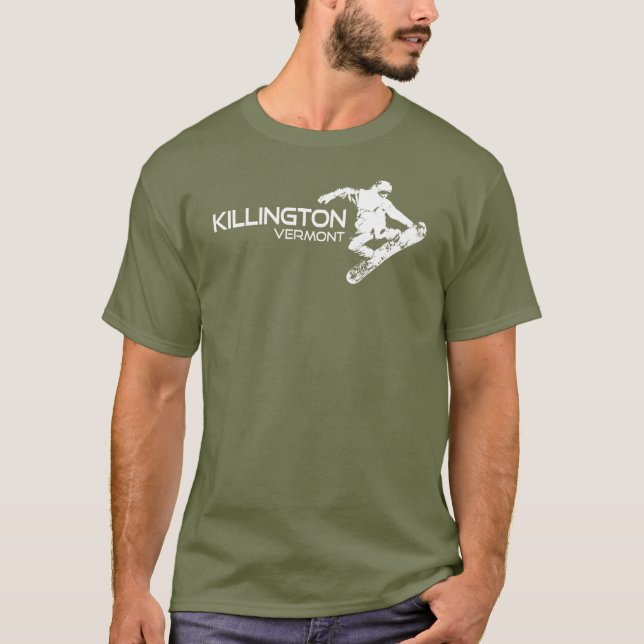 Killington Vermont Snowboarder T Shirt (Framsida)