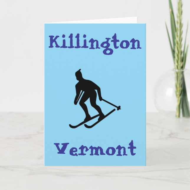 Killington, VT Skiing (Vermont Ski Town) Tack Kort (Framsida)