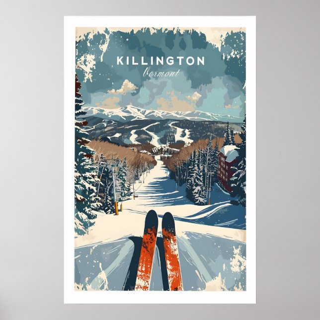 Killington Wall Art Print - Skidposter Vermont 1 Poster (Framsidan)