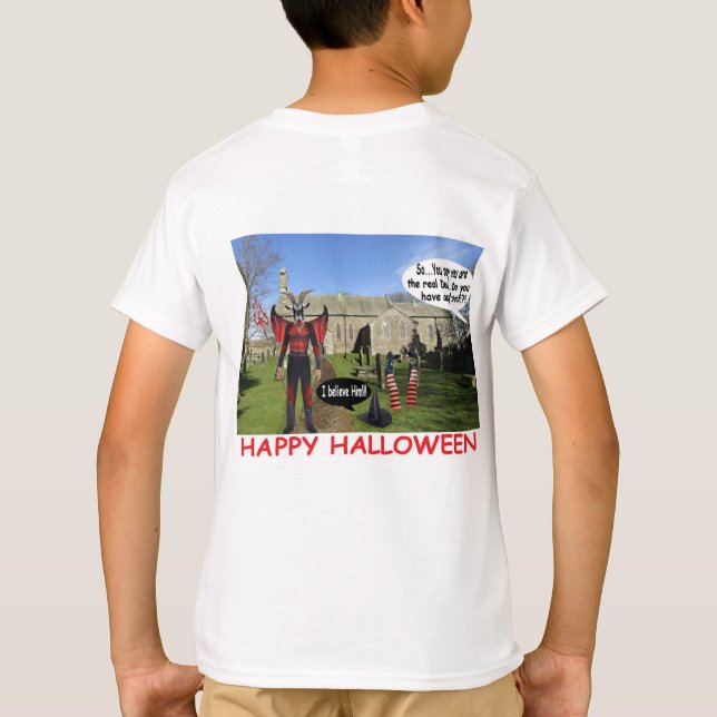 killT. happy halloween djävulen T Shirt (Baksida)