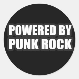 Killtjejer POWERED BY PUNK Rock musik Runt Klistermärke