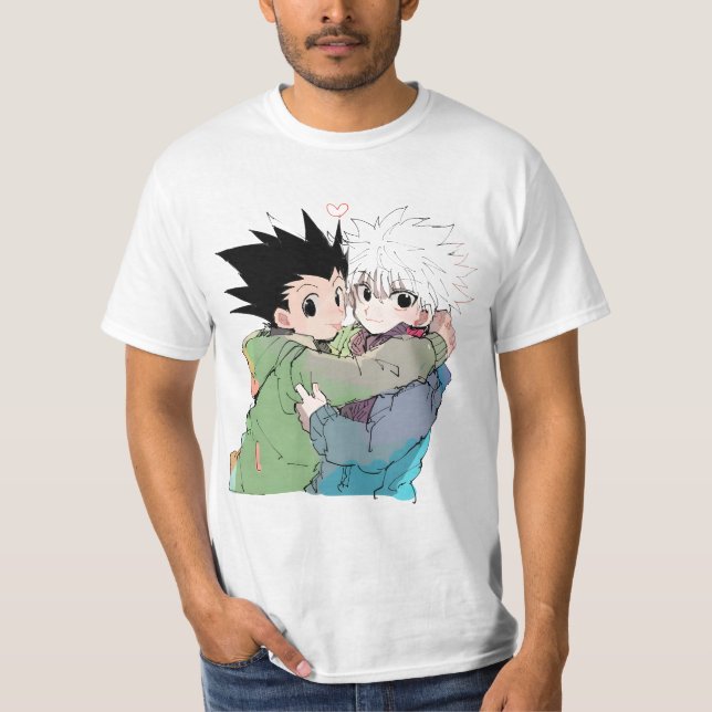 " Killua hugs Gon Hunter x Hunter" T Shirt (Framsida)