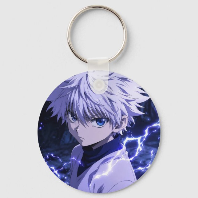 Killua Zoldyck Hunter x Hunter - Anime Elektricite Nyckelring (Baksida)