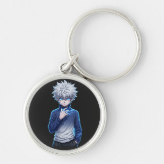 Killua Zoldyck Hunter x Hunter - Anime Elektricite Rund Silverfärgad Nyckelring
