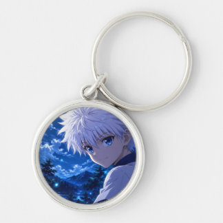 Killua Zoldyck Hunter x Hunter - Anime Elektricite Rund Silverfärgad Nyckelring