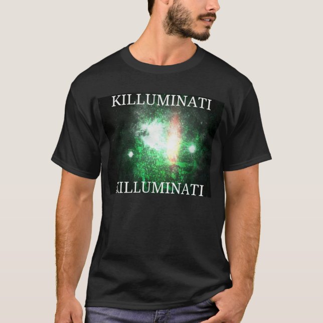 Killuminati Black and grönt Tee Shirt (Framsida)