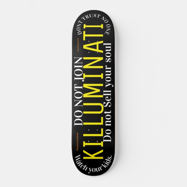 KILLUMINATI MINI SKATEBOARD BRÄDA 18,5 CM (Framsida)