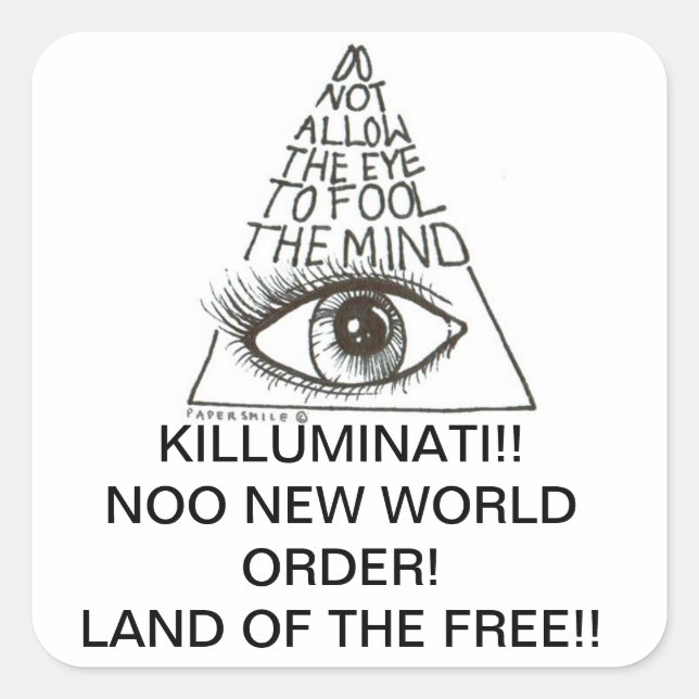 Killuminati Sticker Fyrkantigt Klistermärke (Framsida)