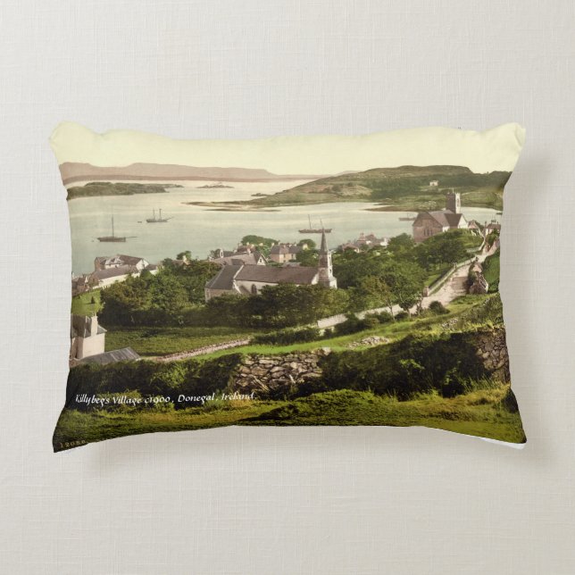 Killybegs by c1900, Donegal Irland. Prydnadskudde (Framsidan)