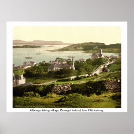 Killybegs Village, Vintagen Donegal Ireland Poster